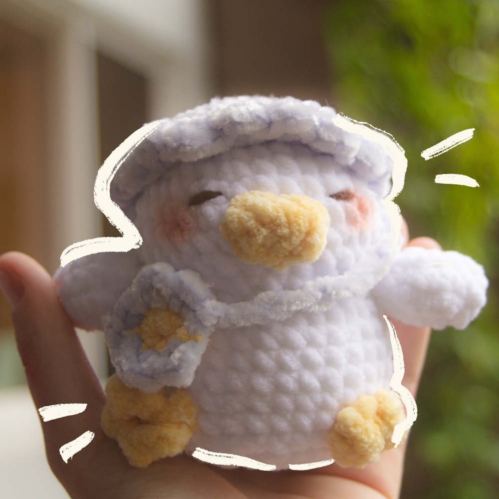 Crochet duck plushie